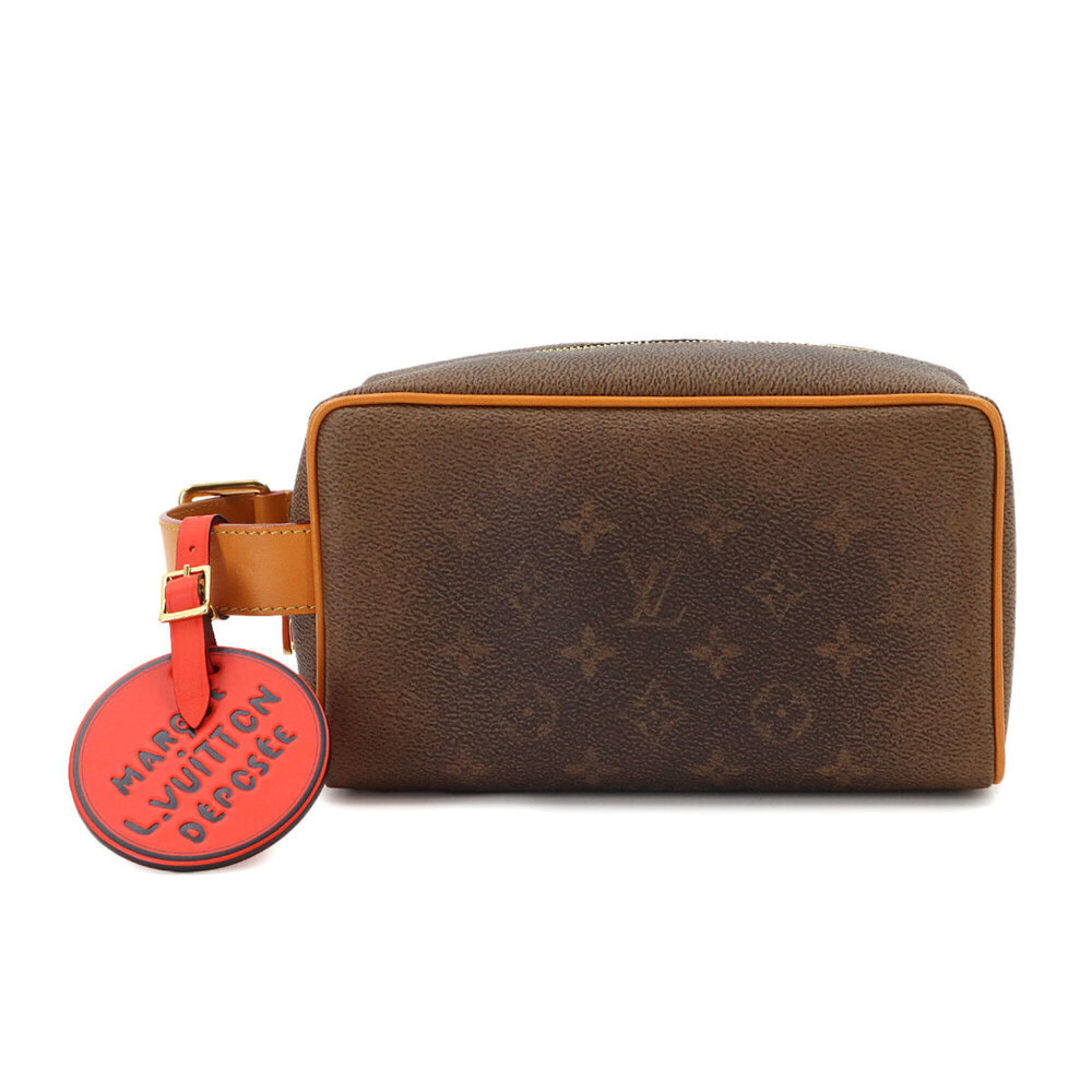 Louis Vuitton Monogram Dust Locker Dopp Kit Handbag Brown M11765 RFID